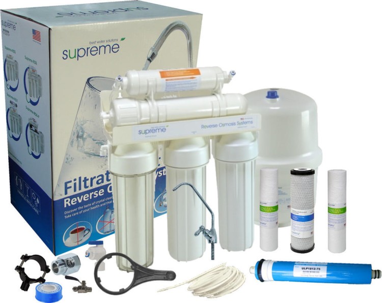 Pięciostopniowy filtr do wody odwrócona osmoza RO5 Supreme z membraną i wkładami filtracyjnymi