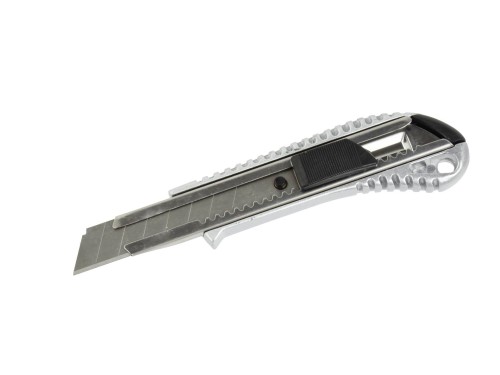 Aluminiowy nożyk do tapet z wysuniętym ostrzem