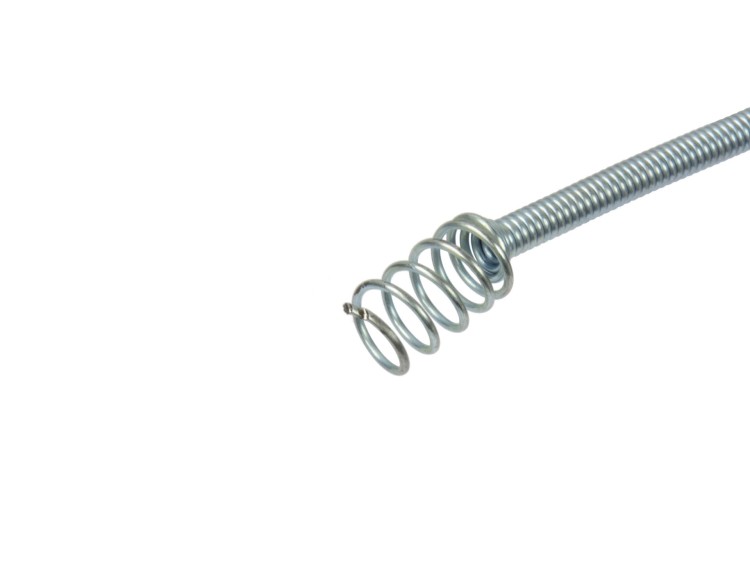 Końcówka metalowej spirali do rur