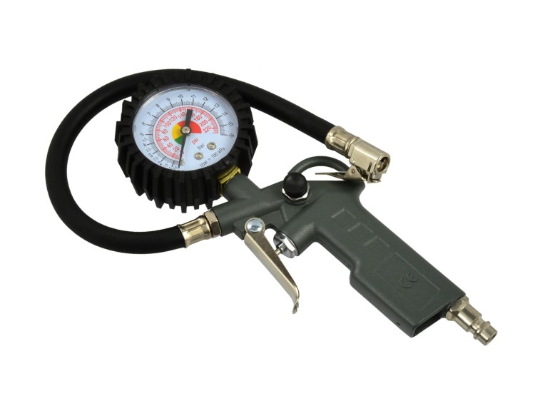 Pistolet do pompowania z manometrem