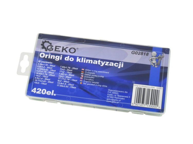 Organizer z oringami do klimatyzacji Geko