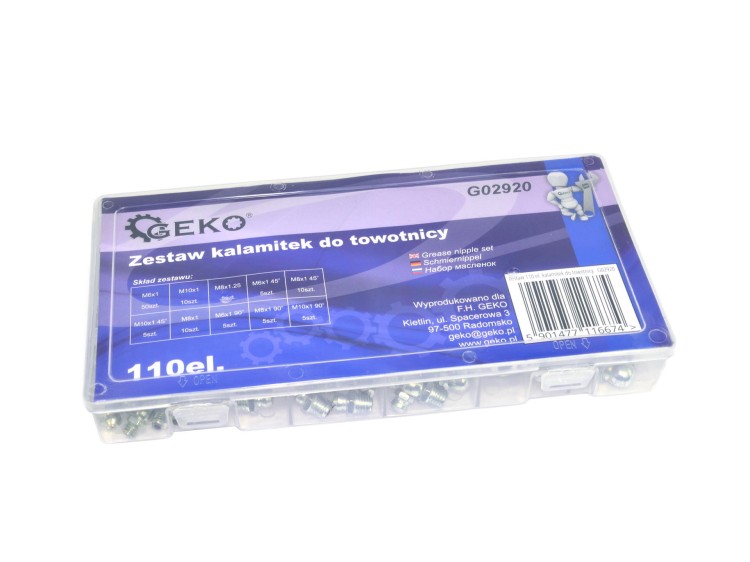 Pudełko z kalamitkami Geko 110 szt.