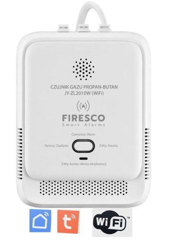 Czujnik gazu LPG Firesco z logo WiFi