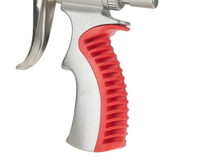 Pistolet do piany z czerwonym, profilowanym uchwytem