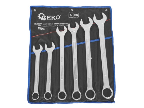 Zestaw 6 kluczy płasko-oczkowych GEKO w etui