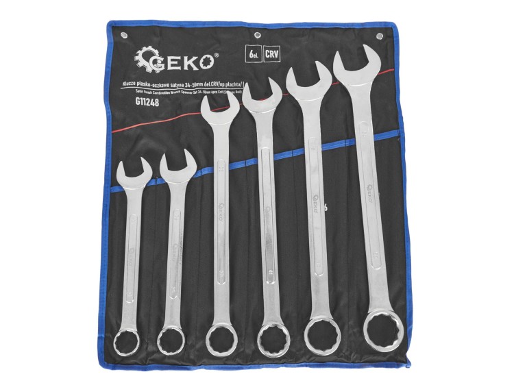 Zestaw 6 kluczy płasko-oczkowych GEKO w etui