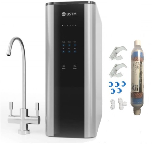 System osmozy SILVER USTM 600 GPD z kranikiem i mineralizatorem L-VITA, zestaw filtrów i akcesoriów