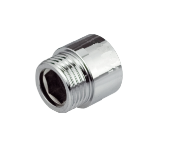 Chromowana przedłużka 10 mm z gwintem 1/2 cala GZ na GW