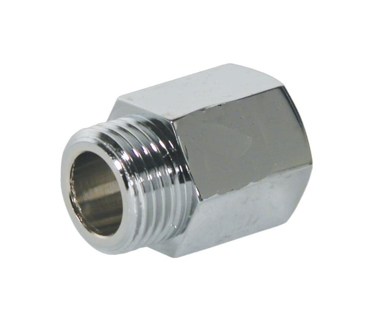 Chromowana złączka mosiężna 3/4 GW x 3/4 GZ do filtrów podzlewozmywakowych
