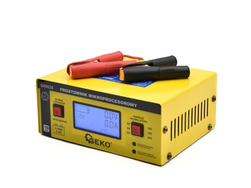 Prostownik mikroprocesorowy Geko z wyświetlaczem LCD