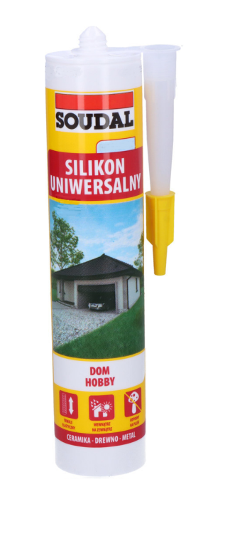 Silikon uniwersalny Soudal z aplikatorem