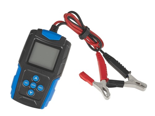 Tester LCD do akumulatorów 12/24V z wyświetlaczem, kablami i zaciskami krokodylkowymi