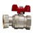 Zawór kulowy GOSHE 3/4 cala z nakrętką i czerwonym uchwytem motylkowym