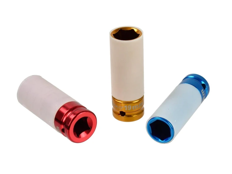 Zestaw 3 nasadek udarowych do alufelg 17, 19 i 21 mm z osłoną z tworzywa