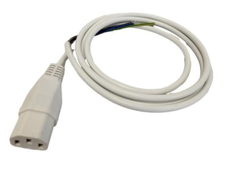Biały kabel zasilający 1,7 m z żeńskim wtykiem C13 do sterownika