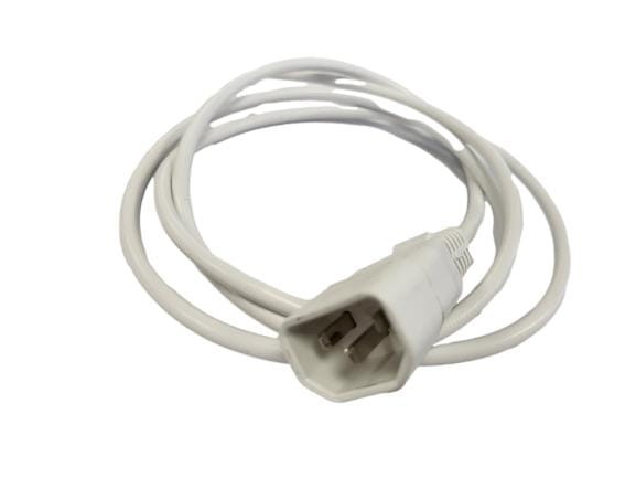 Biały przewód 1,5 mb z wtykiem męskim C14 do wentylatora kotła i sterownika