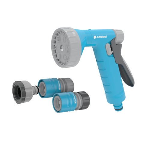 Zraszacz pistoletowy Cellfast SMART PRO z dwoma szybkozłączami i przyłączem gwintowanym