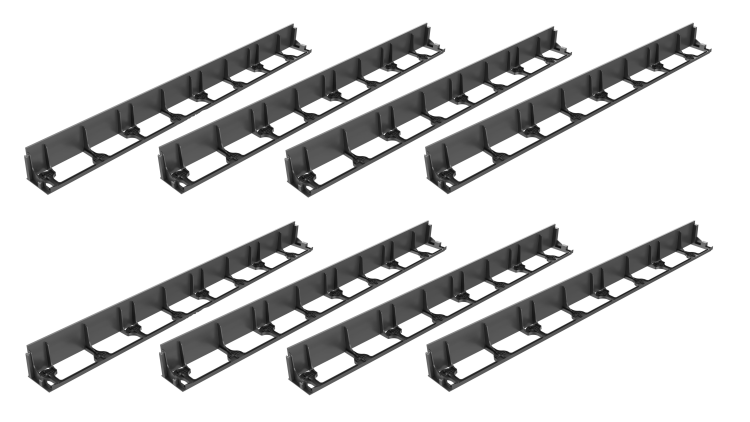 Osiem czarnych prostych obrzeży ogrodowych UNIBORD 30-272 78 mm 1000 mm marki Cellfast