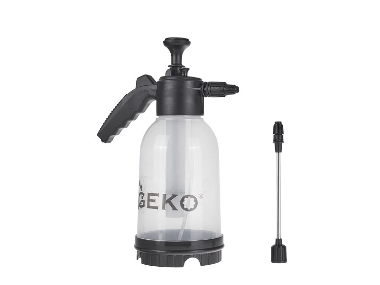 Ręczny opryskiwacz ciśnieniowy 2L z ergonomiczną rączką i odłączaną lancą 18 cm marki Geko