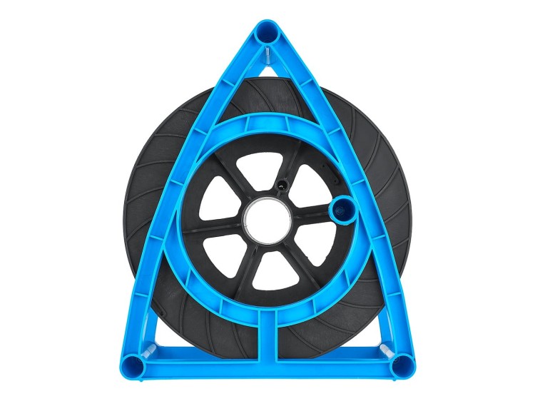 Uniwersalny bęben-zwijak przedłużacza Geko z czarno-niebieskiego polipropylenu