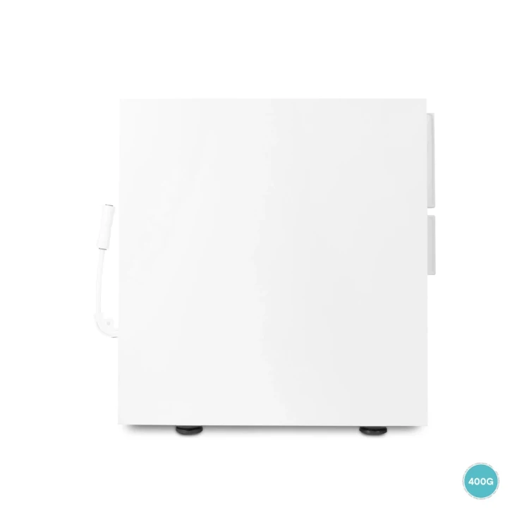 Boczny widok białego filtra Midea z oznaczeniem 400G