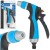 Pistolet ogrodowy metalowy regulowany SKY-LINE z niebiesko-czarnym antypoślizgowym uchwytem
