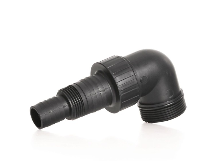 Plastikowe kolano-króciec do pompy 1", 1-1/4", 1-1/2" z gwintem i złączką do węża