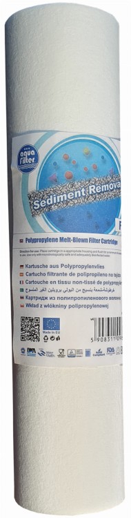 Wkład polipropylenowy do filtra wody Aquafilter, 20 mikronów, biały cylindryczny