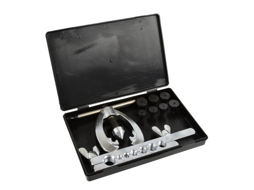 Zestaw do zarabiania rurek hamulcowych 10 elementów w czarnym pudełku z narzędziami do zaciskania i rozwalcowywania