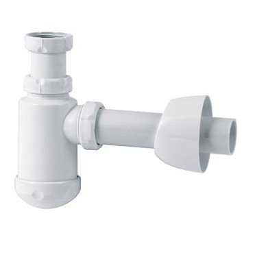 Półsyfon umywalkowo-bidetowy Jimten 1 1/4" z regulowaną długością i gwintowanym wylotem poziomym