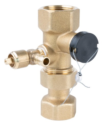 Szybkozłącze ASK mosiężne do naczynia wzbiorczego z zaworem rewizyjnym i odcinającym 3/4" GW