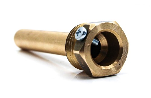 Mosiężna osłona czujnika 1/2 cala z tuleją kapilarną o długości 8 cm i gwintem