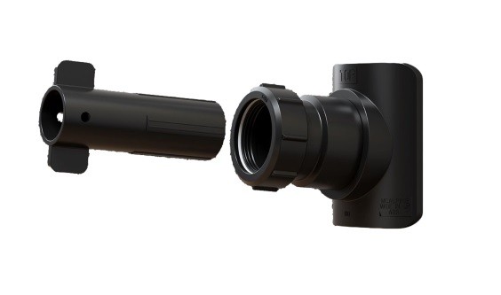Uniwersalne siodło mechaniczne BOSSCONN110-50-GR 110x50 z opaską do rur PCV i żeliwnych