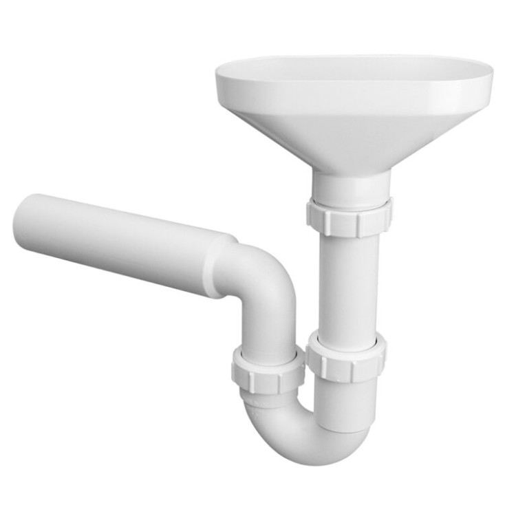 Syfon bojlerowy 1 1/2"x50 mm McALPINE z lejkiem i kolankiem do odprowadzania wody