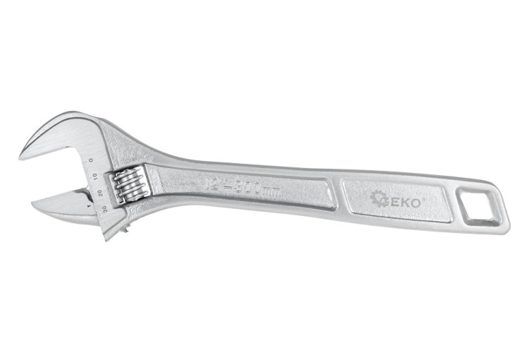 Regulowany klucz nastawny 12 cali 40 mm stal CRV z podziałką i otworem do zawieszenia