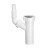 Białe podłączenie do pralki 1 1/2"x40mm z zaworem McALPINE do odpływu zmywarki