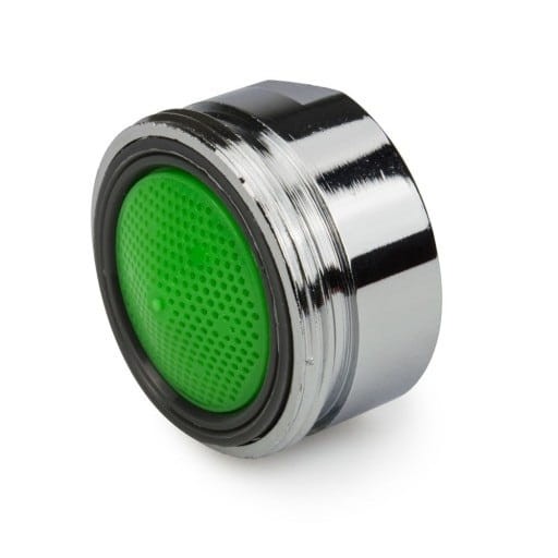 Chromowany perlator z zielonym sitkiem