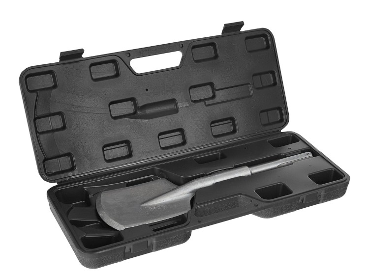 Dłuto przecinak łopatka SDS Max 110 mm 410 mm stal 40CR w czarnym etui