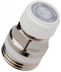 Automatyczny odpowietrznik CALEFFI 3/8 cala z białym pokrętłem i chromowaną obudową