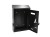 Czarna metalowa skrzynka na listy 300x207x65mm otwarta, z kluczykiem, okienkiem i otworami wentylacyjnymi
