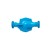Niebieska pompa obiegowa z widokiem z góry