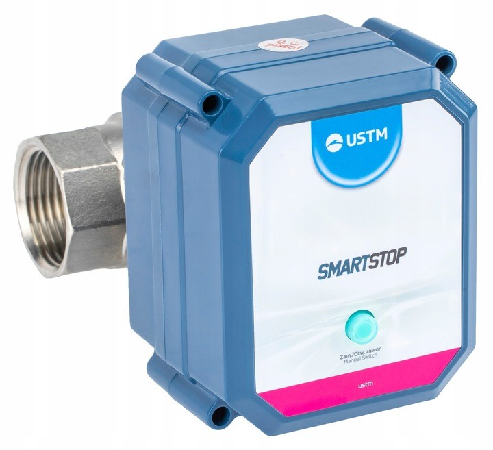 Zawór antyzalaniowy Smartstop 3/4 cala ze stali nierdzewnej i obudową ABS, model USTM