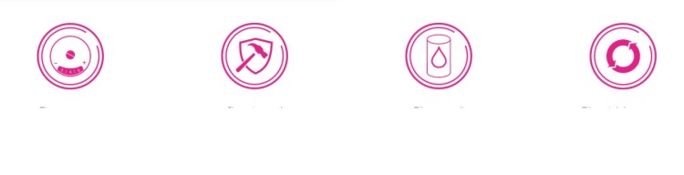 Ikony przedstawiające filtr do wody, reduktor ciśnienia, system samopłuczący i ochronę instalacji wodnej