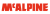 Czerwone logo marki McALPINE