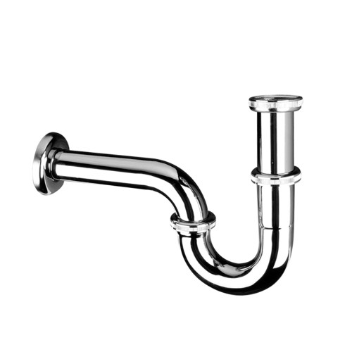 Chromowany syfon umywalkowy rurowy McALPINE z mosiądzu, rozmiar 1.1/4x32 mm, bez spustu