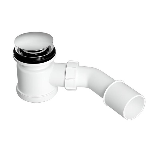 Syfon brodzikowy chrom z systemem klik-klak i pokrywą 70 mm do czyszczenia od góry