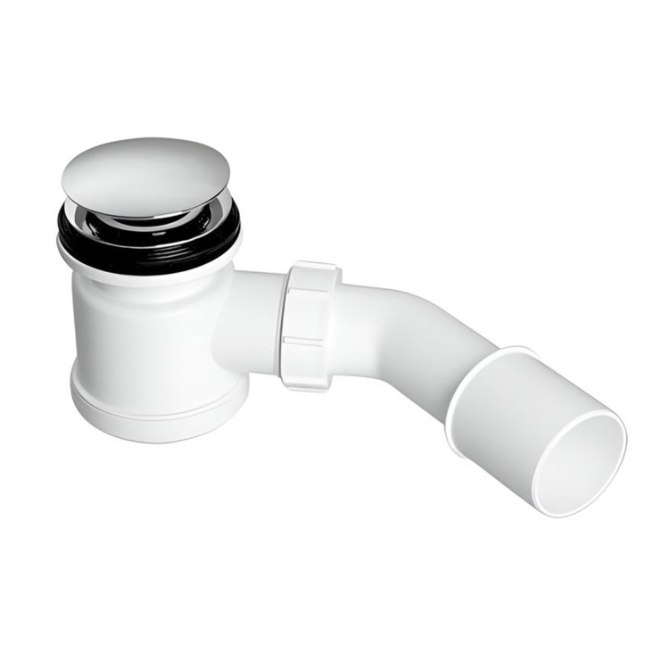 Syfon brodzikowy chrom z systemem klik-klak i pokrywą 70 mm do czyszczenia od góry