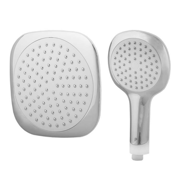 Zestaw natryskowy Maximo TS-1128 z dużą kwadratową deszczownicą i ergonomiczną słuchawką 1-funkcyjną