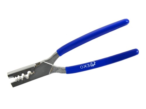 Zaciskarka praska do końcówek kabli tulejek 0,5-16 mm2 z gumowanymi niebieskimi rączkami