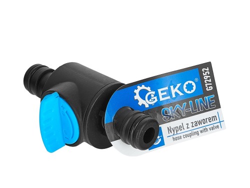 Nypel do szybkozłączy ogrodowych z niebieskim pokrętłem zaworu